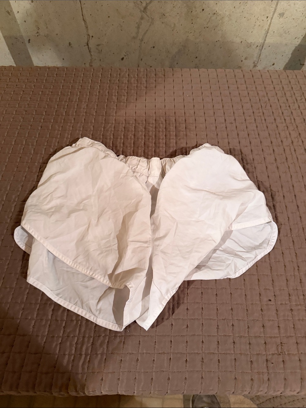 Women’s White Elastic-Waist Shorts